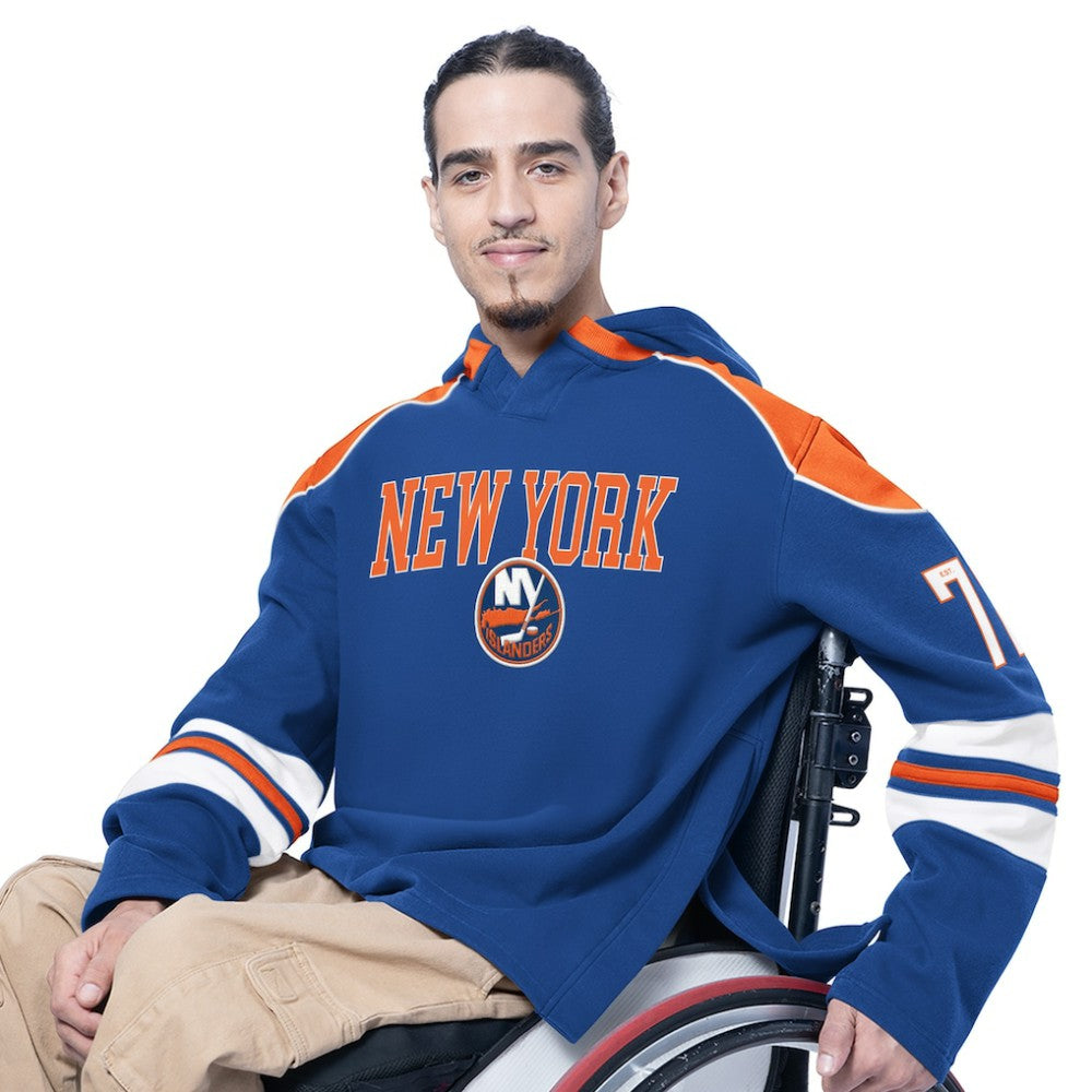 NHL Royal New York Islanders G-III Sports by Carl Banks Adaptive Wear Lord Stanley Hooded Long Sleeve Sweatshirt