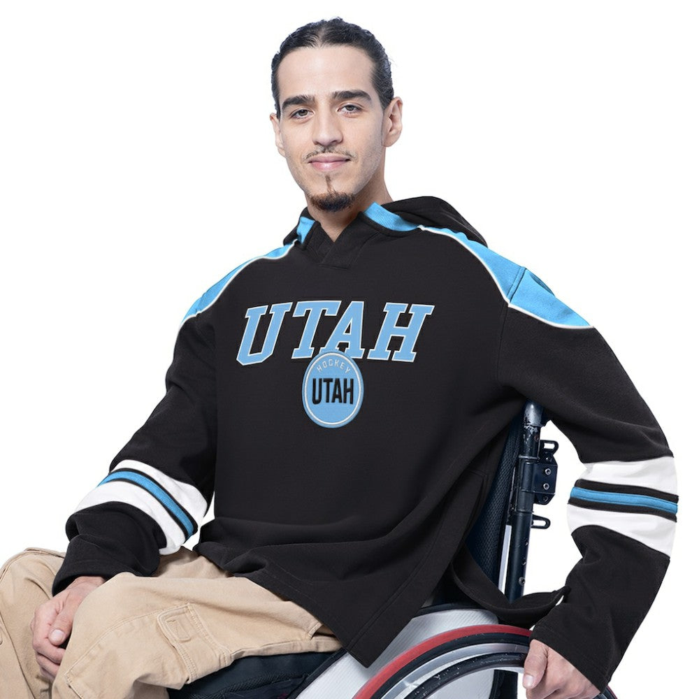 NHL Black Utah Mammoth G-III Sports by Carl Banks Adaptive Wear Lord Stanley Hooded Long Sleeve Sweatshirt