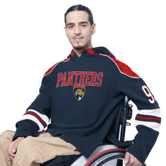 NHL Navy Florida Panthers G-III Sports by Carl Banks Adaptive Wear Lord Stanley Hooded Long Sleeve Sweatshirt