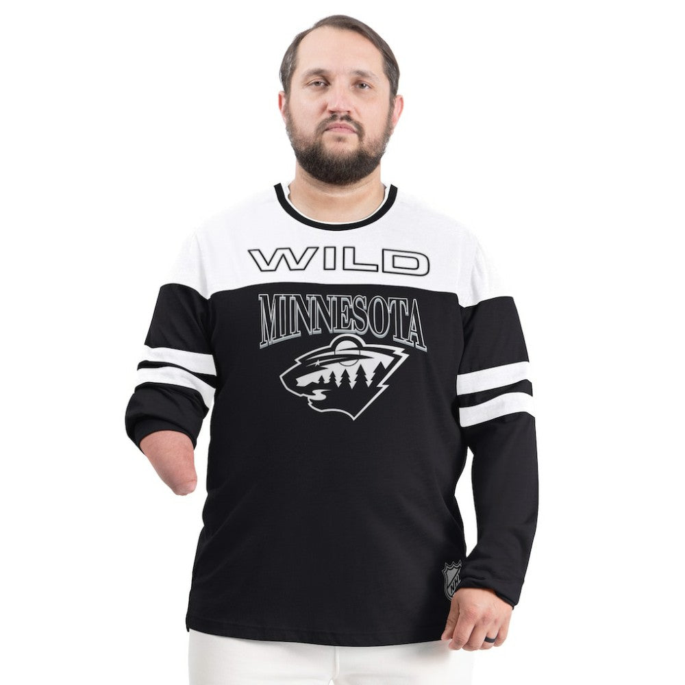 NHL Black Minnesota Wild G-III Sports by Carl Banks Adaptive Wear Outlast Durene Long-Sleeve T-Shirt