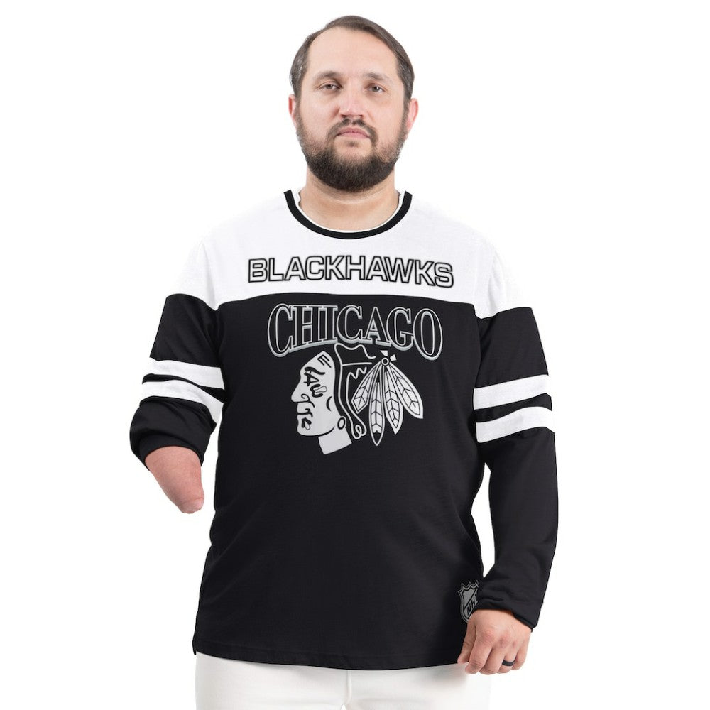 NHL Black Chicago Blackhawks G-III Sports by Carl Banks Adaptive Wear Outlast Durene Long-Sleeve T-Shirt