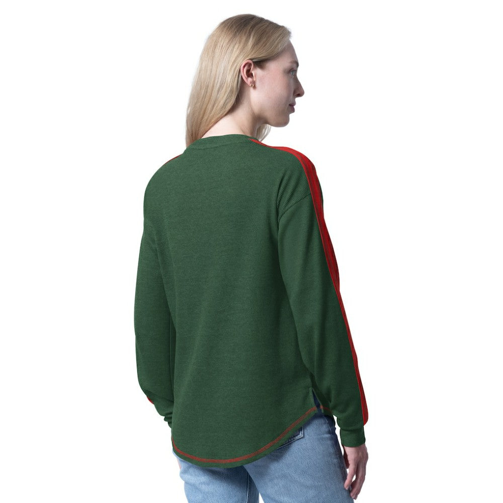 NHL Green Minnesota Wild G-III 4Her by Carl Banks Women's Advantage Thermal Long-Sleeve Tri-Blend T-Shirt