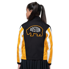 NHL Black/Gold Boston Bruins Starter Girls Key Player Half Zip Jacket