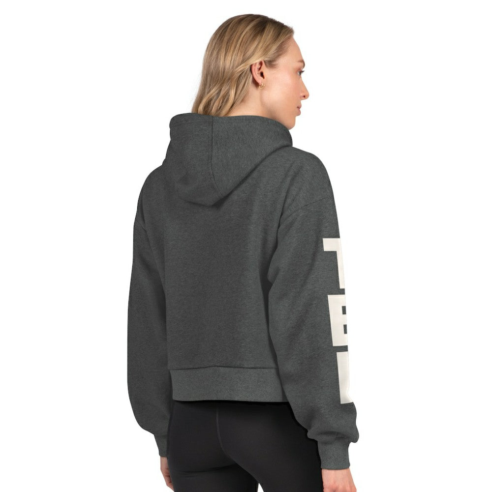 NHL Heather Charcoal Tampa Bay Lightning Starter Women's Star Player Cropped Fleece Hoodie