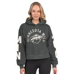 NHL Heather Charcoal Minnesota Wild Starter Women's Star Player Cropped Fleece Hoodie