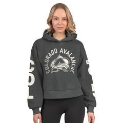 NHL Heather Charcoal Colorado Avalanche Starter Women's Star Player Cropped Fleece Hoodie