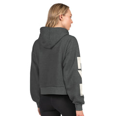NHL Charcoal New York Rangers Starter Women's Star Player Cropped Fleece Hoodie