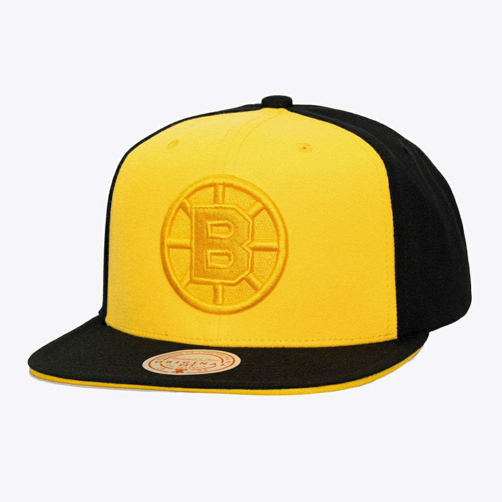 NHL Gold/Black Boston Bruins Mitchell & Ness Color Pop Snapback Hat