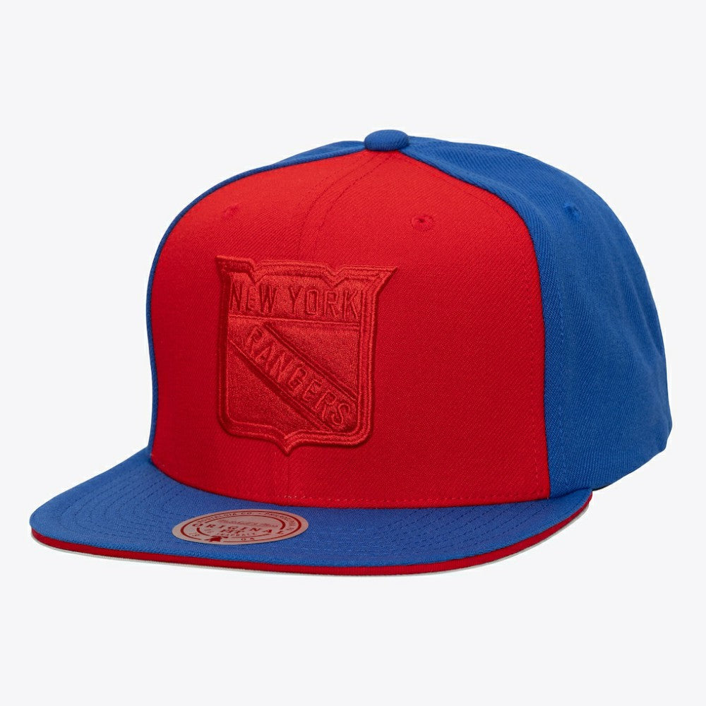 NHL Red/Blue New York Rangers Mitchell & Ness Color Pop Snapback Hat