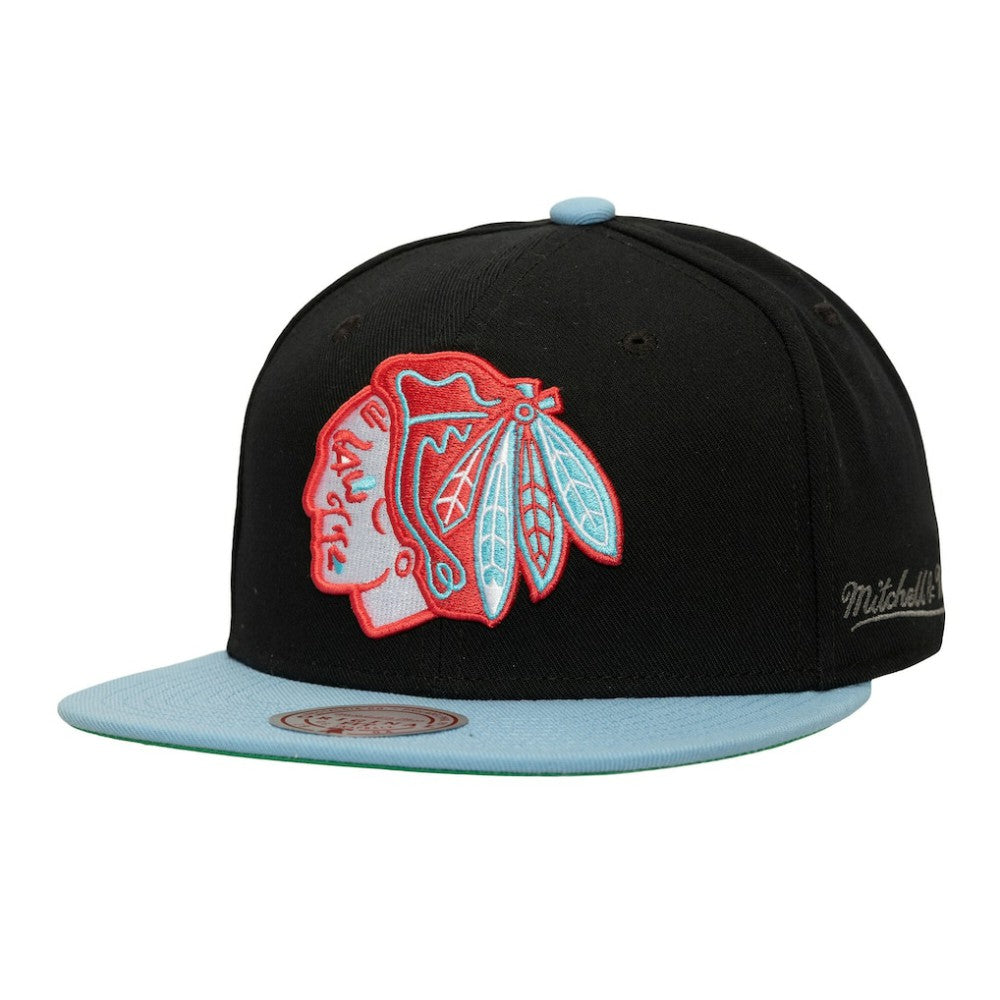 NHL Black Chicago Blackhawks Mitchell & Ness Core Team Special Snapback Hat