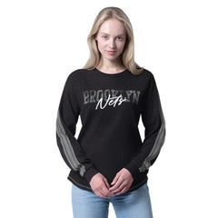 NBA Brooklyn Nets G-III 4Her by Carl Banks Women's Advantage Tri-Blend Long Sleeve T-Shirt