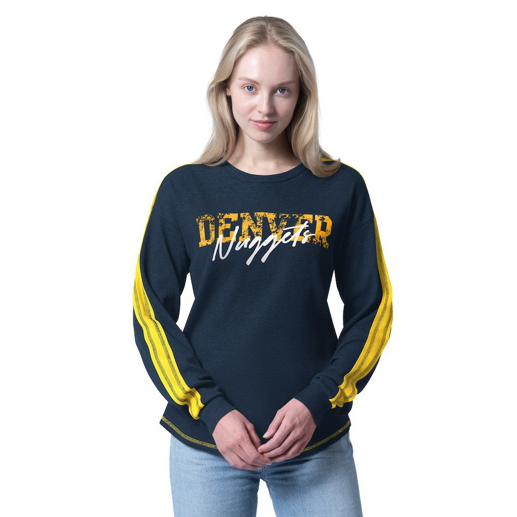 NBA Denver Nuggets G-III 4Her by Carl Banks Women's Advantage Tri-Blend Long Sleeve T-Shirt sale