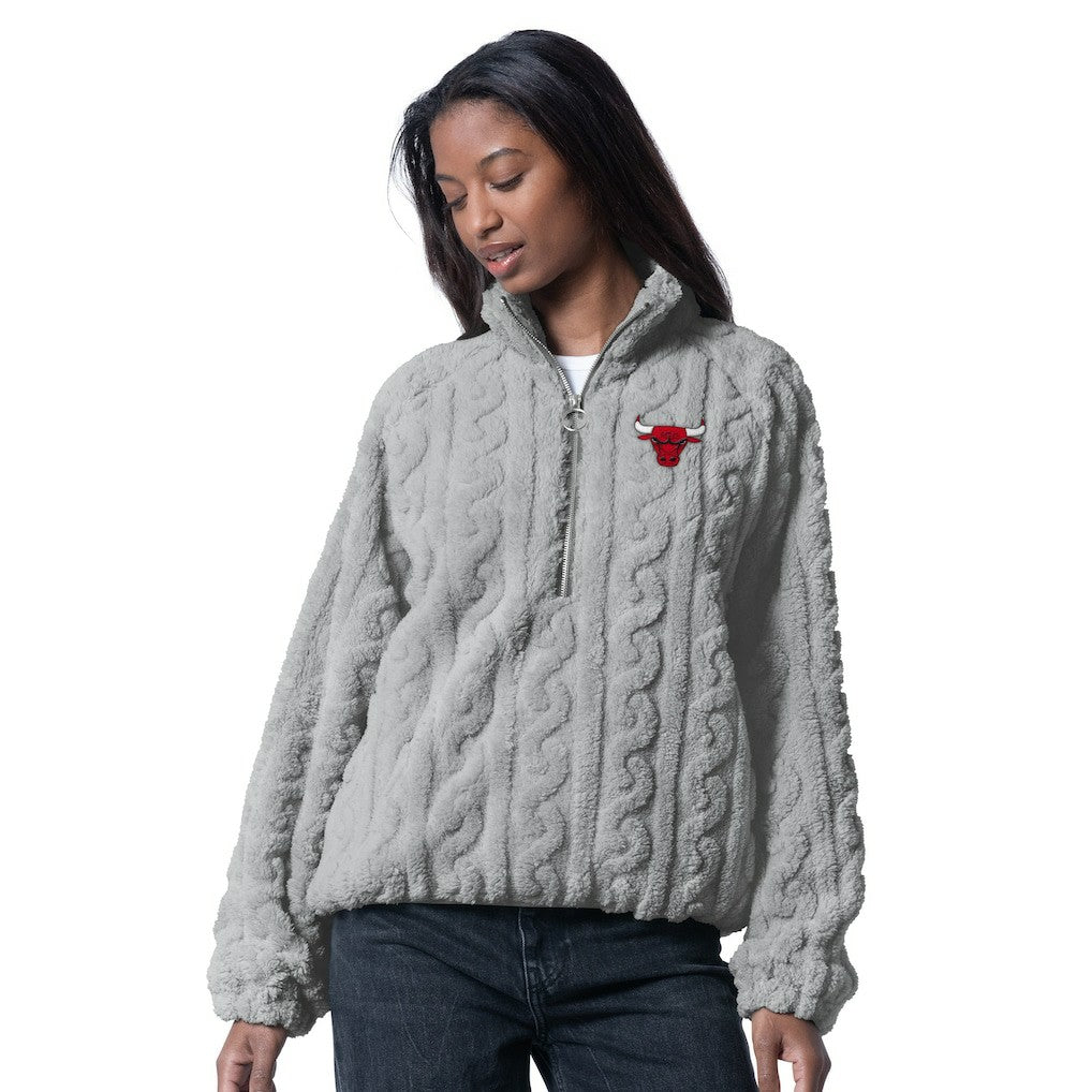 NBA Chicago Bulls G-III 4Her by Carl Banks Women's Champ Half-Zip Pullover