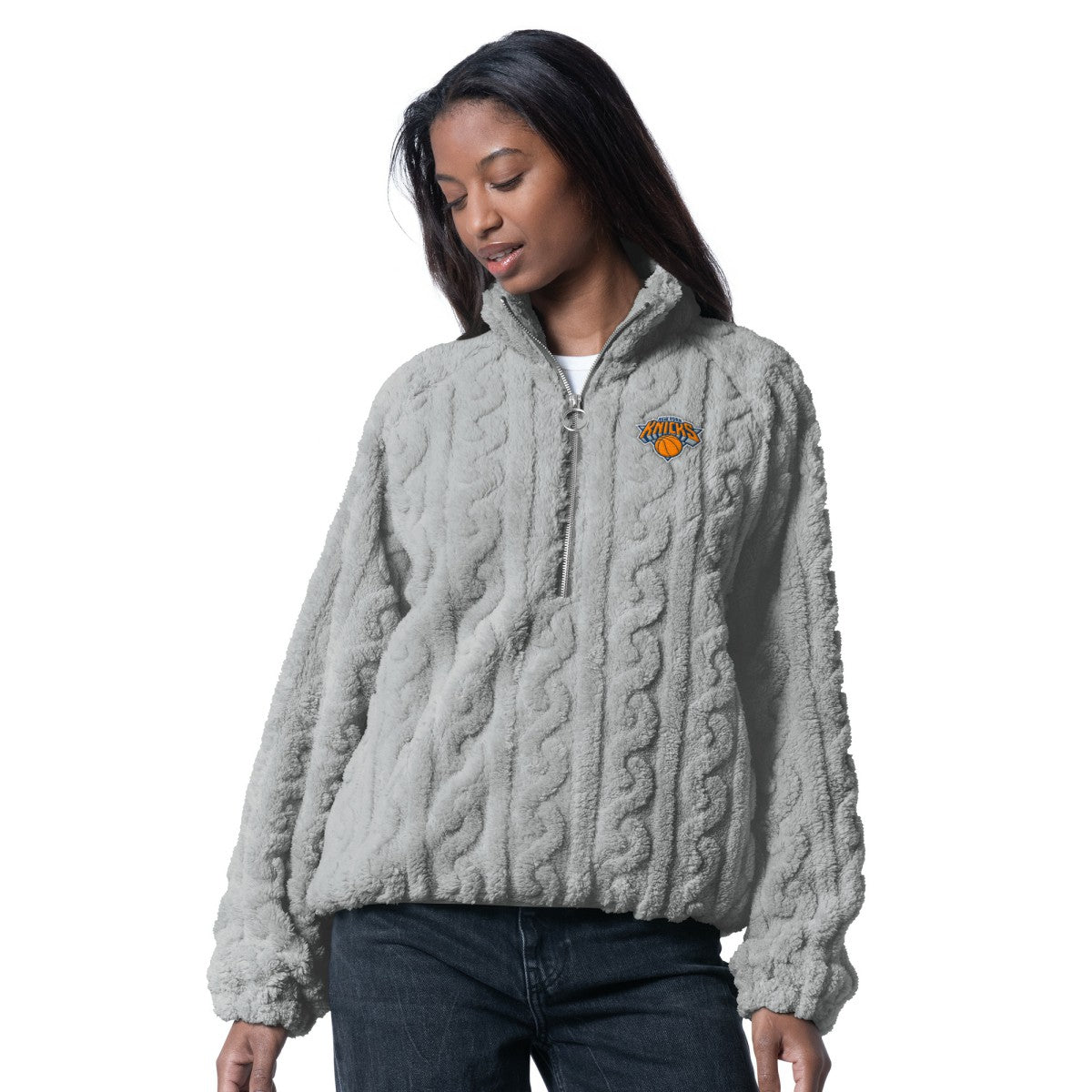 NBA New York Knicks G-III 4Her by Carl Banks Women's Champ Half-Zip Pullover