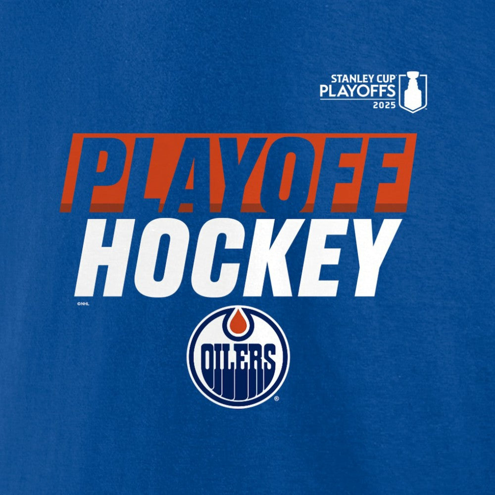 NHL Royal Edmonton Oilers Fanatics 2025 Stanley Cup Playoffs Breakout Fleece Pullover Hoodie