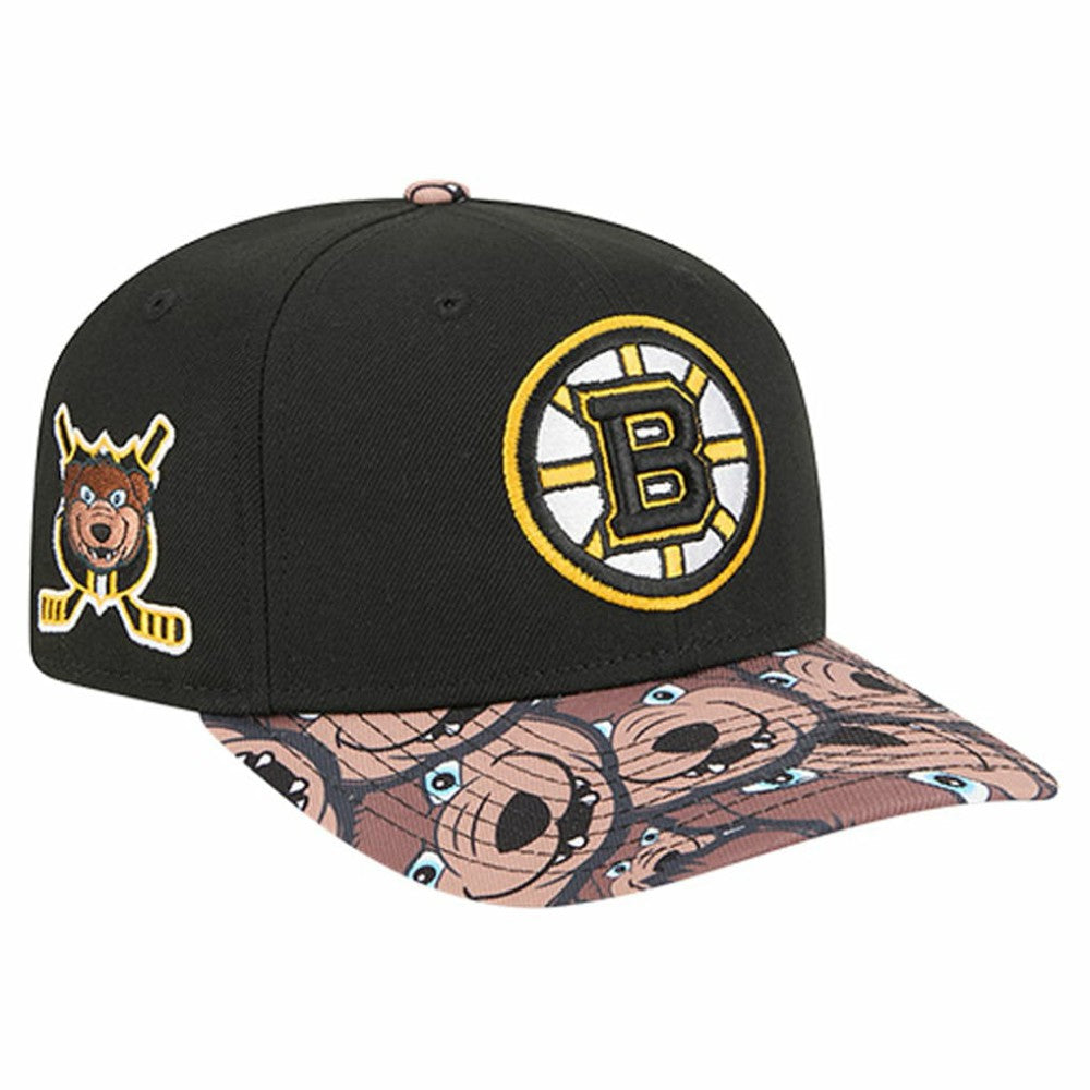 NHL Black Boston Bruins New Era Mascot Visor 9SEVENTY Adjustable Hat