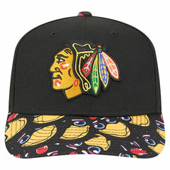 NHL Black Chicago Blackhawks New Era Mascot Visor 9SEVENTY Adjustable Hat