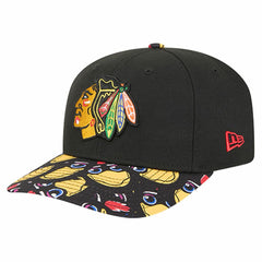 NHL Black Chicago Blackhawks New Era Mascot Visor 9SEVENTY Adjustable Hat