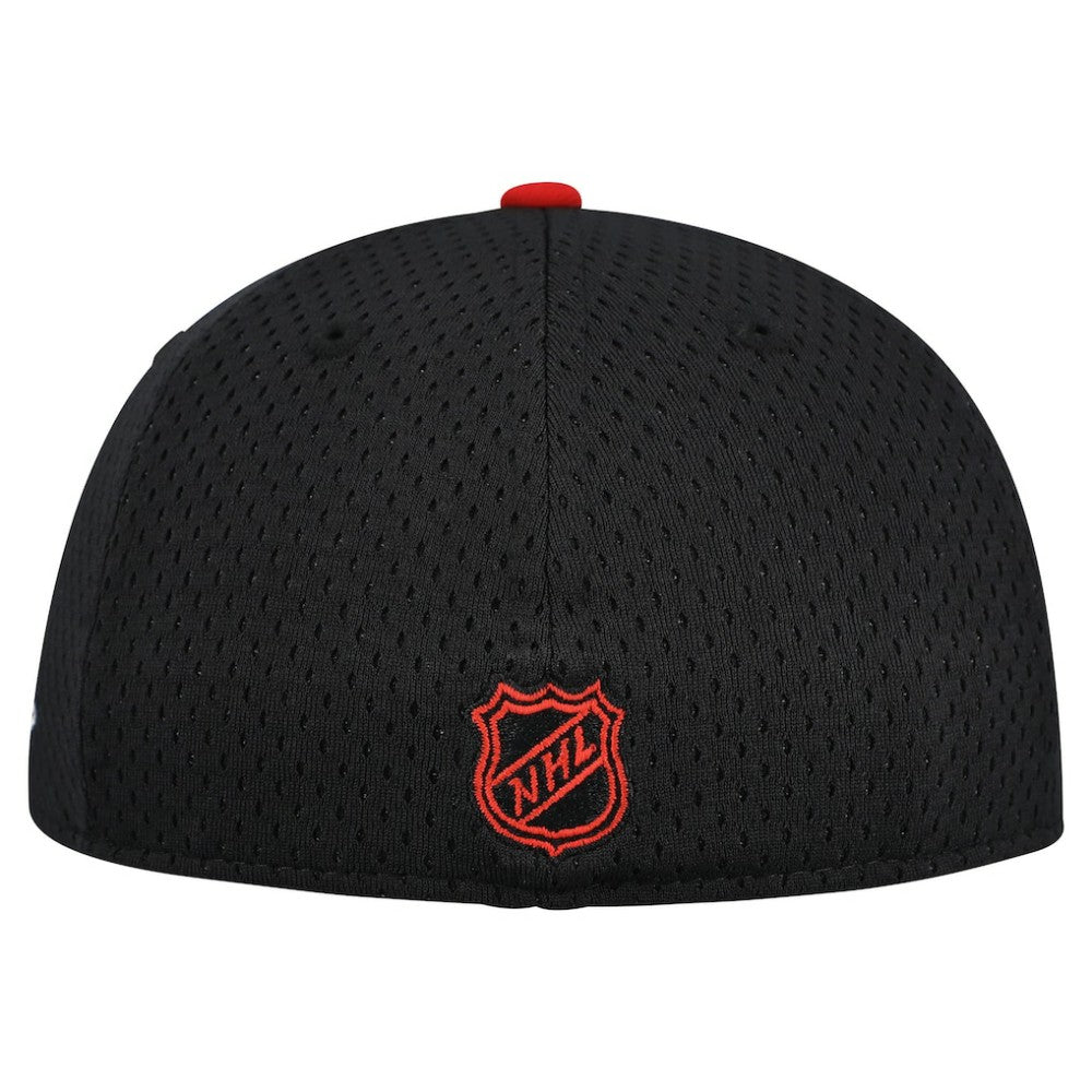 NHL Black/Red Chicago Blackhawks New Era Mesh Crown Two-Tone 59FIFTY Fitted Hat