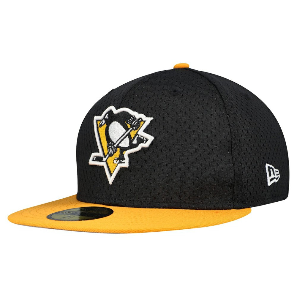 NHL Black/Gold Pittsburgh Penguins New Era Mesh Crown Two-Tone 59FIFTY Fitted Hat