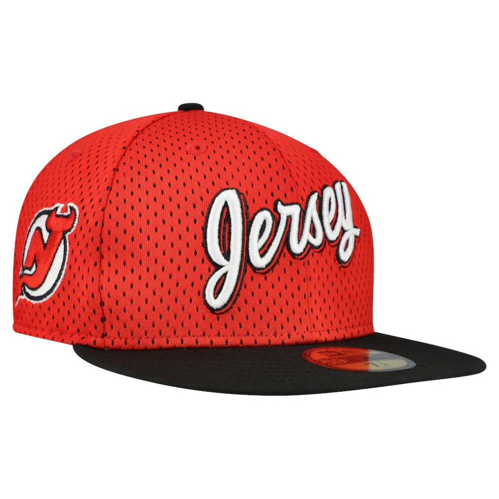 NHL Red/Black New Jersey Devils New Era Mesh Crown Two-Tone 59FIFTY Fitted Hat