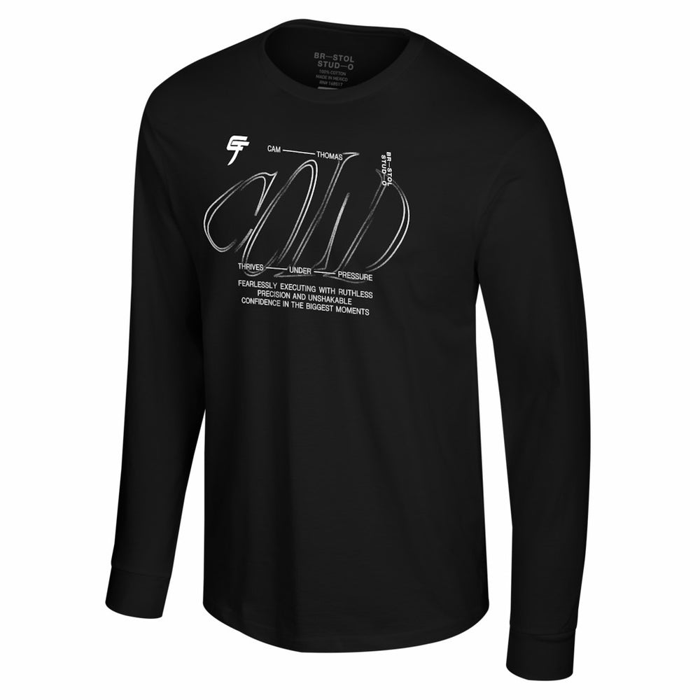 NBA Cam Thomas Brooklyn Nets Bristol Studio Unisex Stadium Essentials Long Sleeve T-Shirt