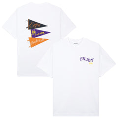 NBA Enjoy Basketball x Los Angeles Lakers Unisex Hoop Enthusiast Capsule Collection T-Shirt - White for sale