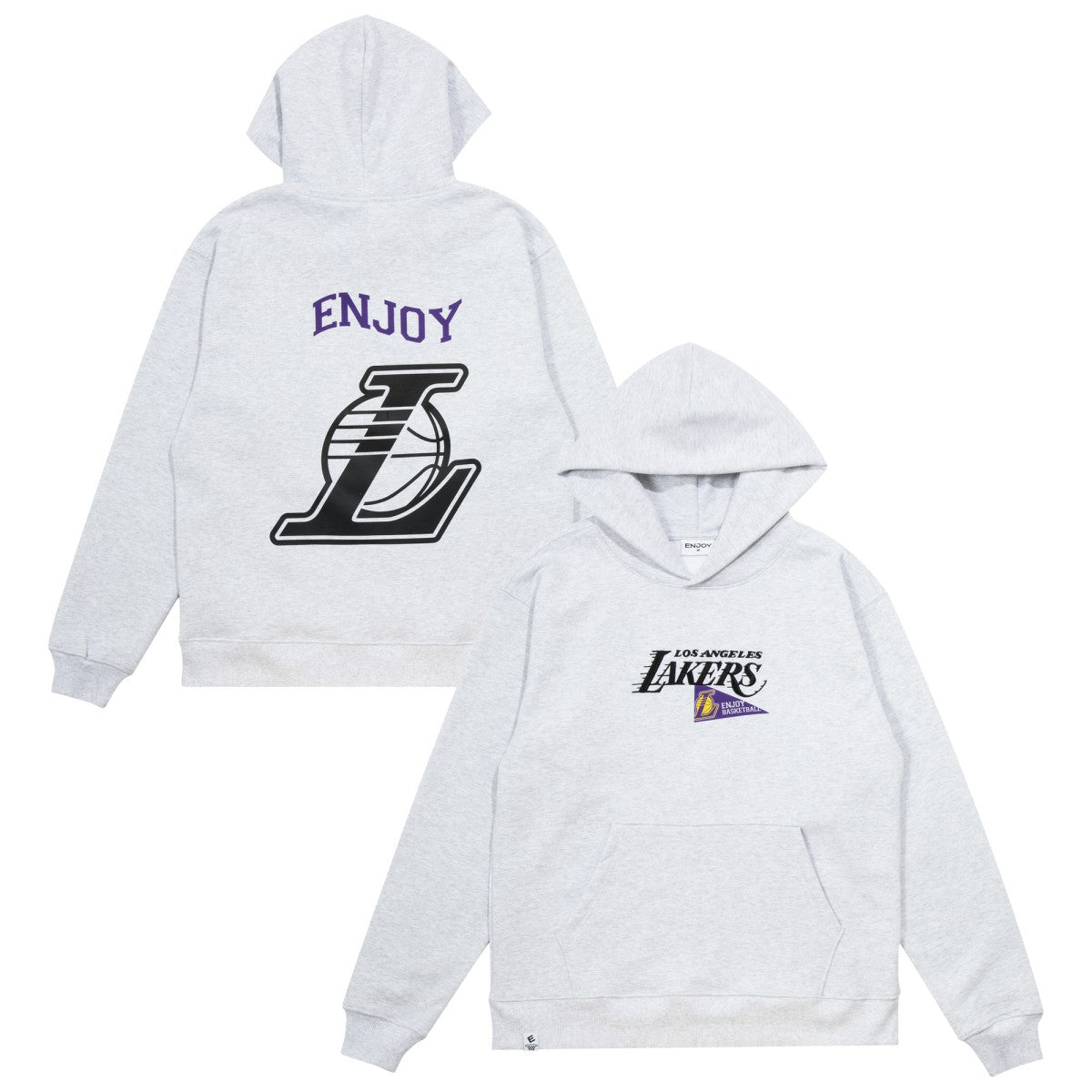 NBA Enjoy Basketball x Los Angeles Lakers Unisex Hoop Enthusiast Capsule Collection Pullover Hoodie - Heather Gray shop