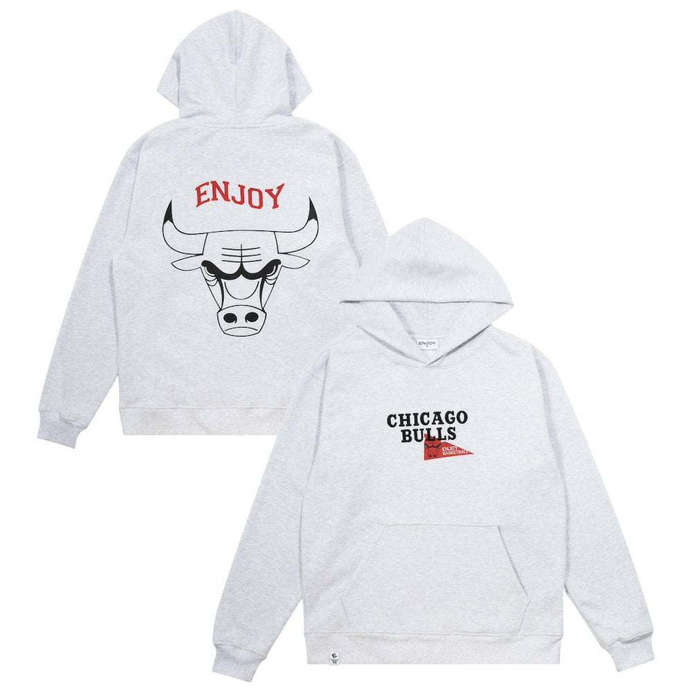 NBA Enjoy Basketball x Chicago Bulls Unisex Hoop Enthusiast Capsule Collection Pullover Hoodie - Heather Gray on sale