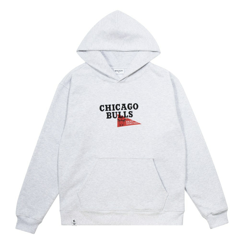 NBA Enjoy Basketball x Chicago Bulls Unisex Hoop Enthusiast Capsule Collection Pullover Hoodie - Heather Gray on sale