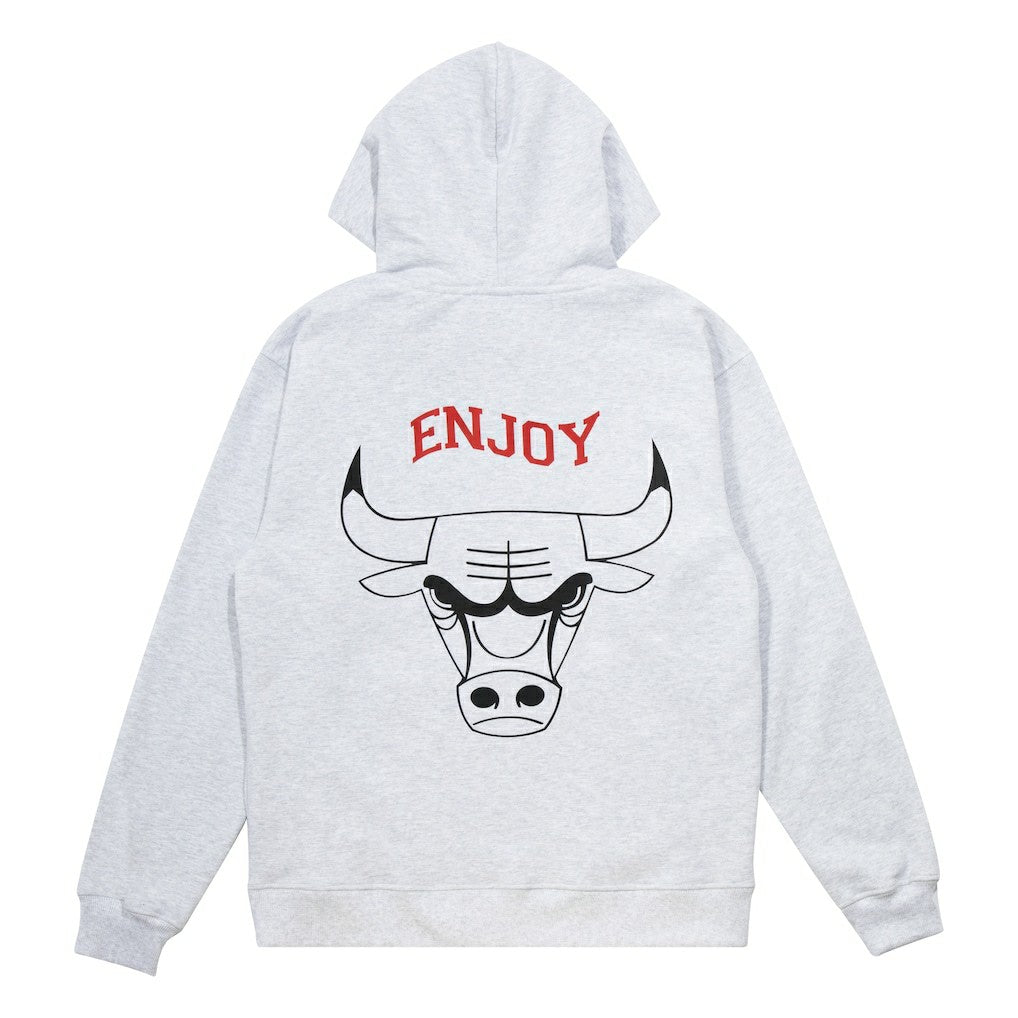 NBA Enjoy Basketball x Chicago Bulls Unisex Hoop Enthusiast Capsule Collection Pullover Hoodie - Heather Gray on sale