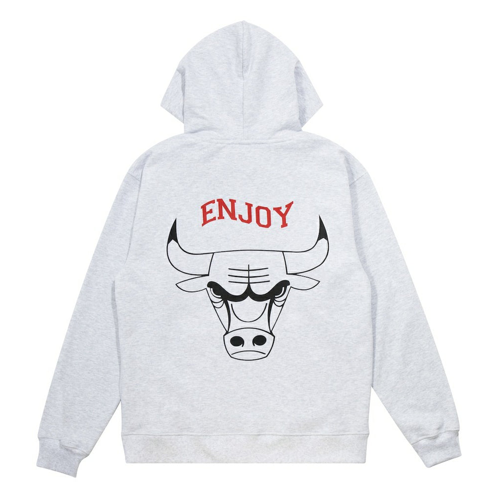 NBA Enjoy Basketball x Chicago Bulls Unisex Hoop Enthusiast Capsule Collection Pullover Hoodie - Heather Gray on sale