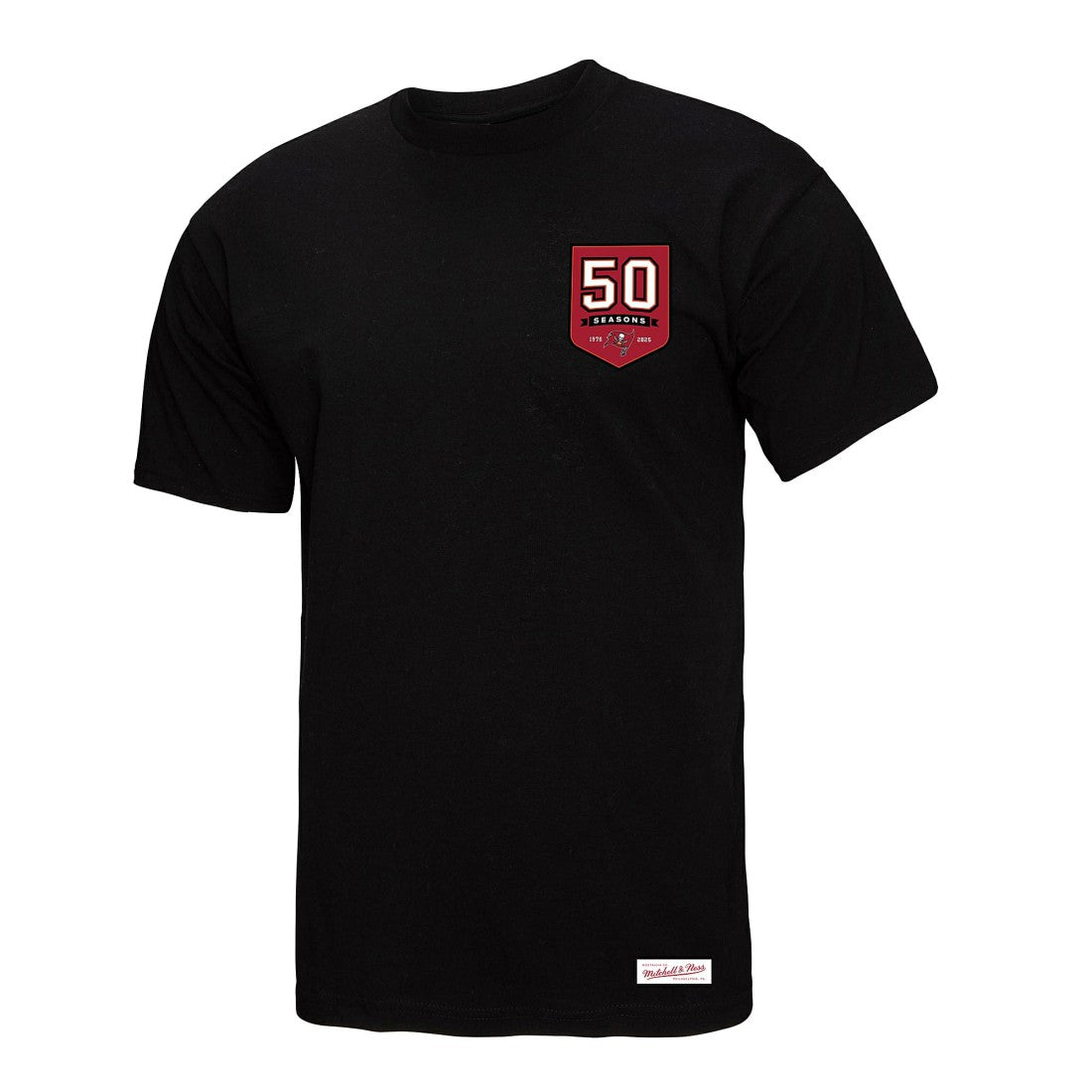 Women's 50th Anniversary Shield Oversized Boyfriend T-Shirt - Tampa Bay Buccaneers