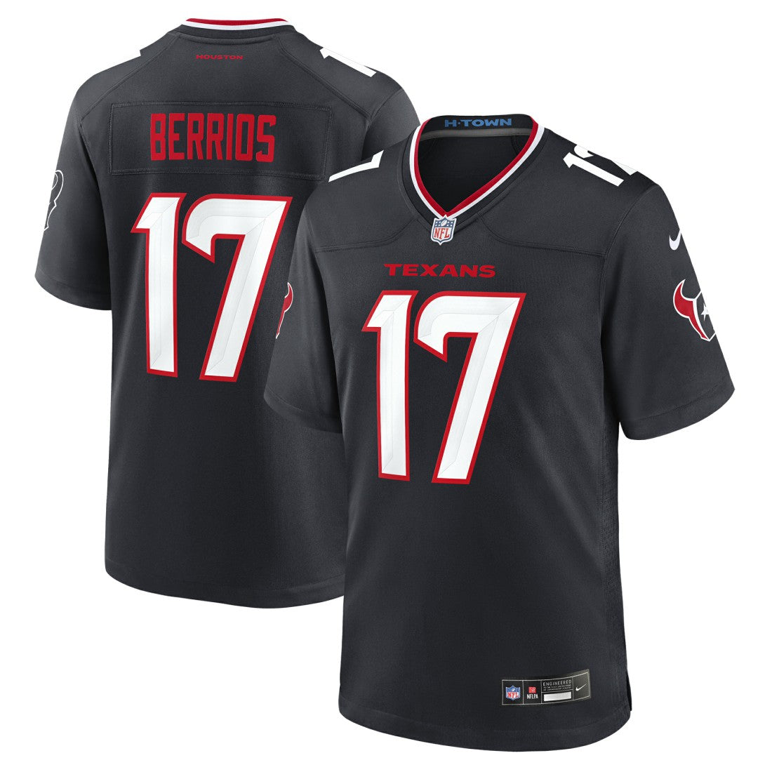 Braxton Berrios  Team Game Jersey - Houston Texans