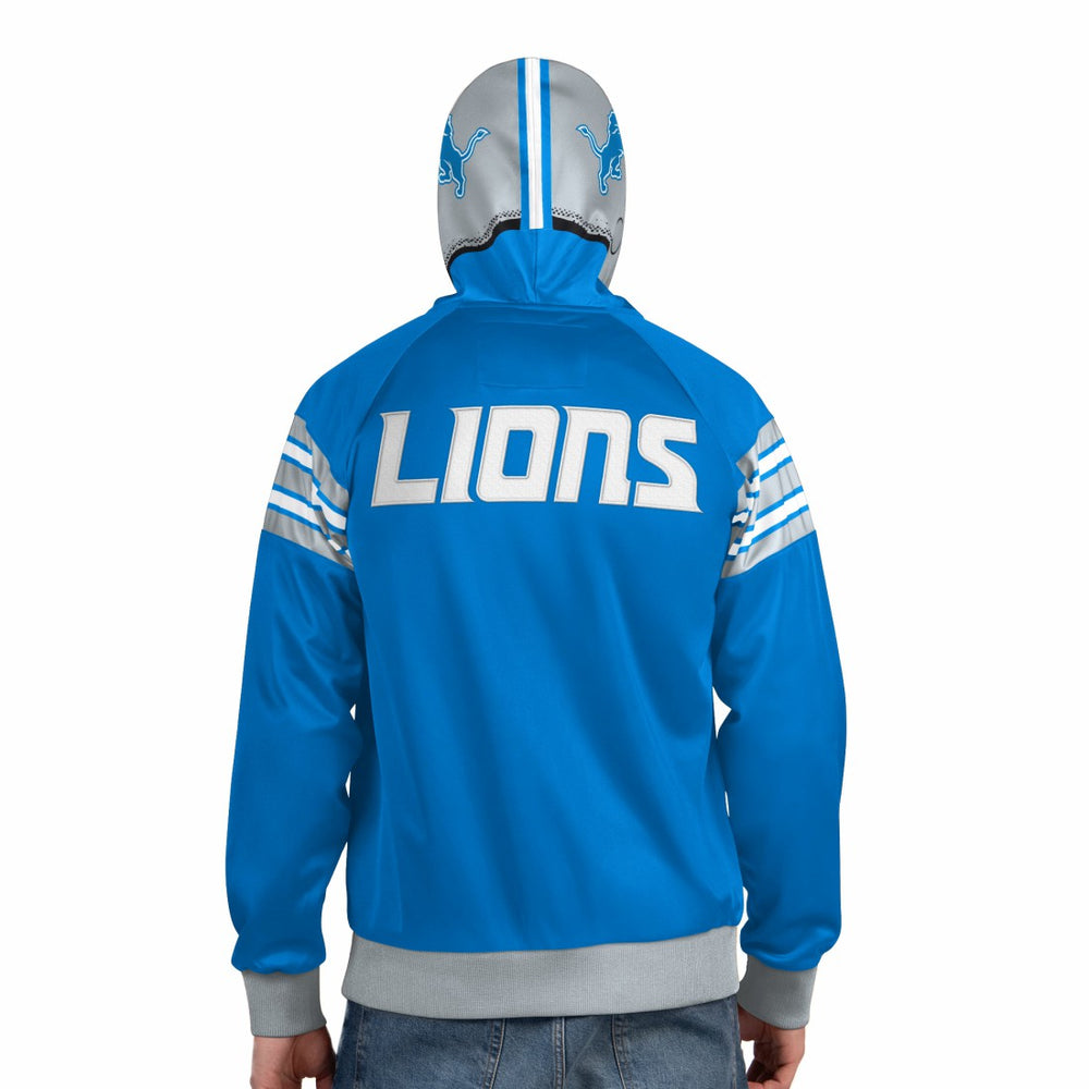 Pro Player Helmet Full-Zip Hooded Track Jacket - Detroit Lions