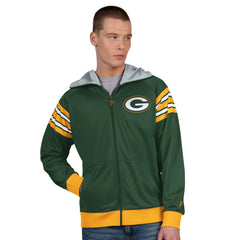 Pro Player Helmet Full-Zip Hooded Track Jacket - Green Bay Packers