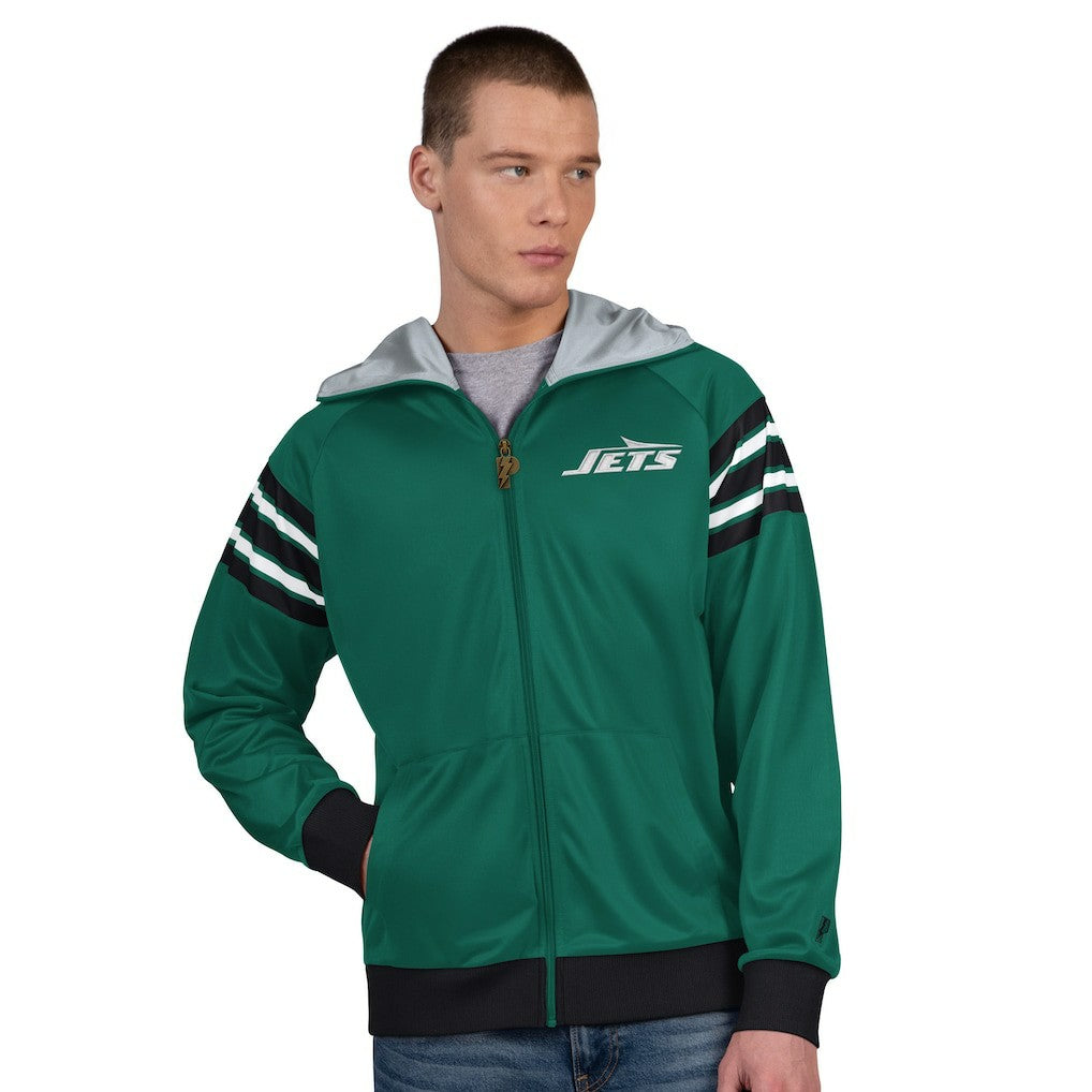 Pro Player Helmet Full-Zip Hooded Track Jacket - New York Jets
