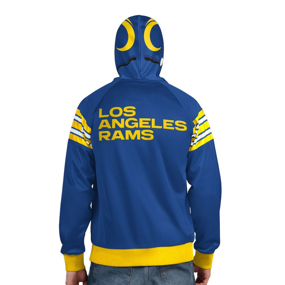 Pro Player Helmet Full-Zip Hooded Track Jacket - Los Angeles Rams