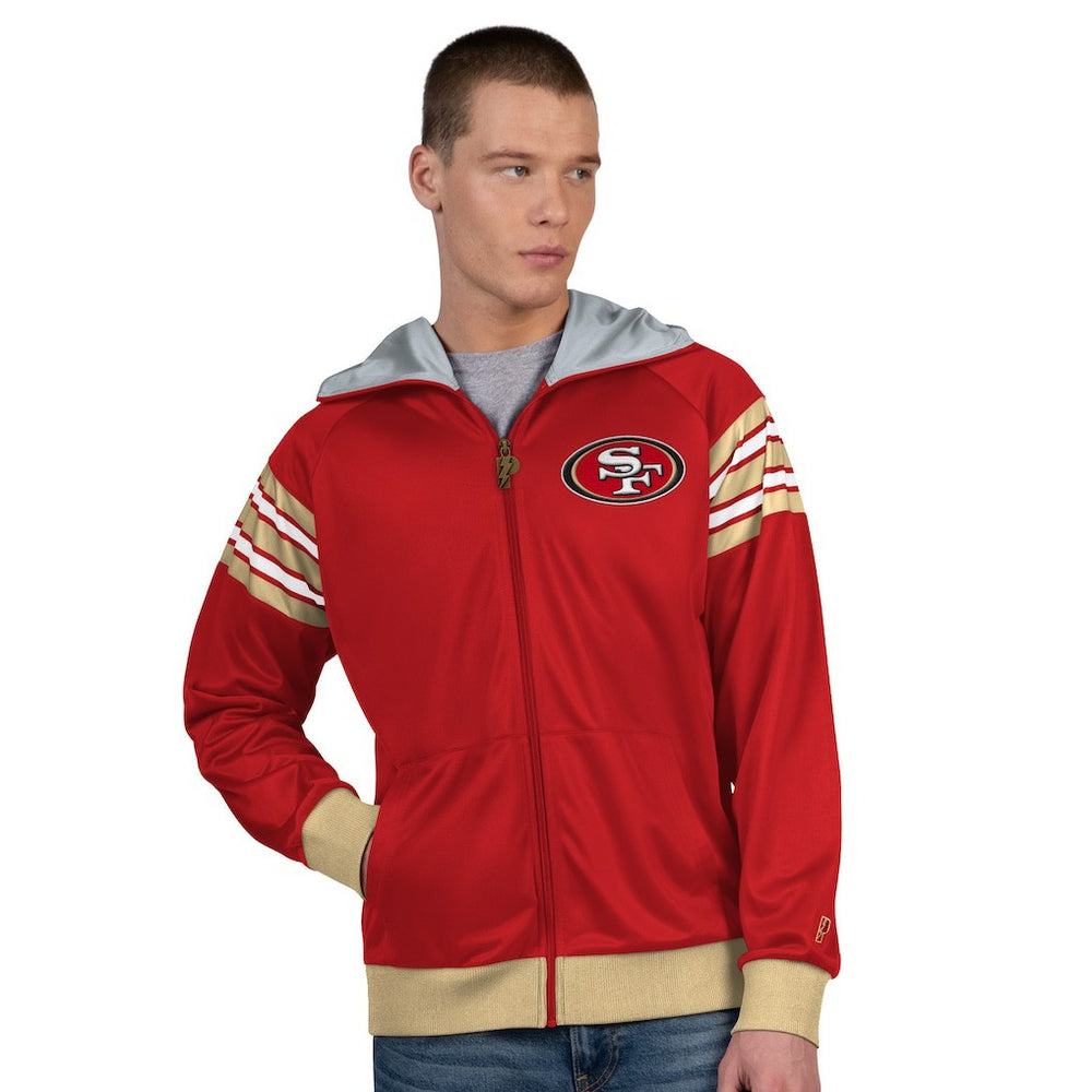 Pro Player Helmet Full-Zip Hooded Track Jacket - San Francisco 49ers