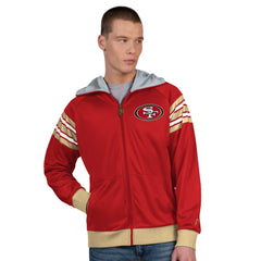 Pro Player Helmet Full-Zip Hooded Track Jacket - San Francisco 49ers