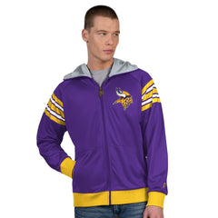 Pro Player Helmet Full-Zip Hooded Track Jacket - Minnesota Vikings
