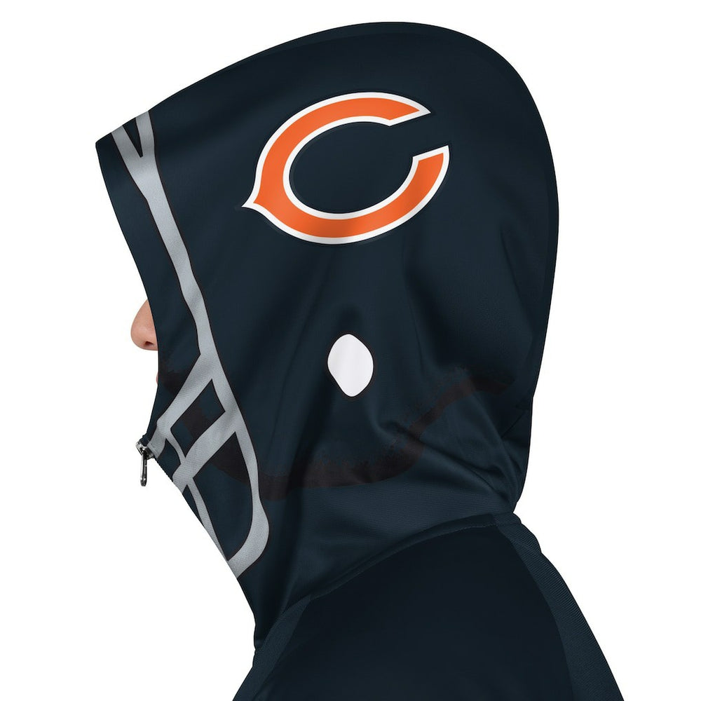 Pro Player Helmet Full-Zip Hooded Track Jacket - Chicago Bears