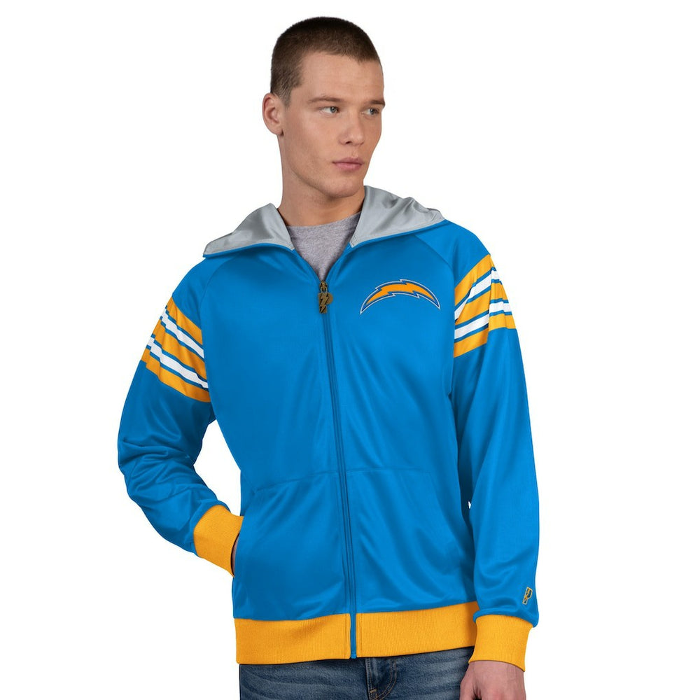 Pro Player Helmet Full-Zip Hooded Track Jacket - Los Angeles Chargers
