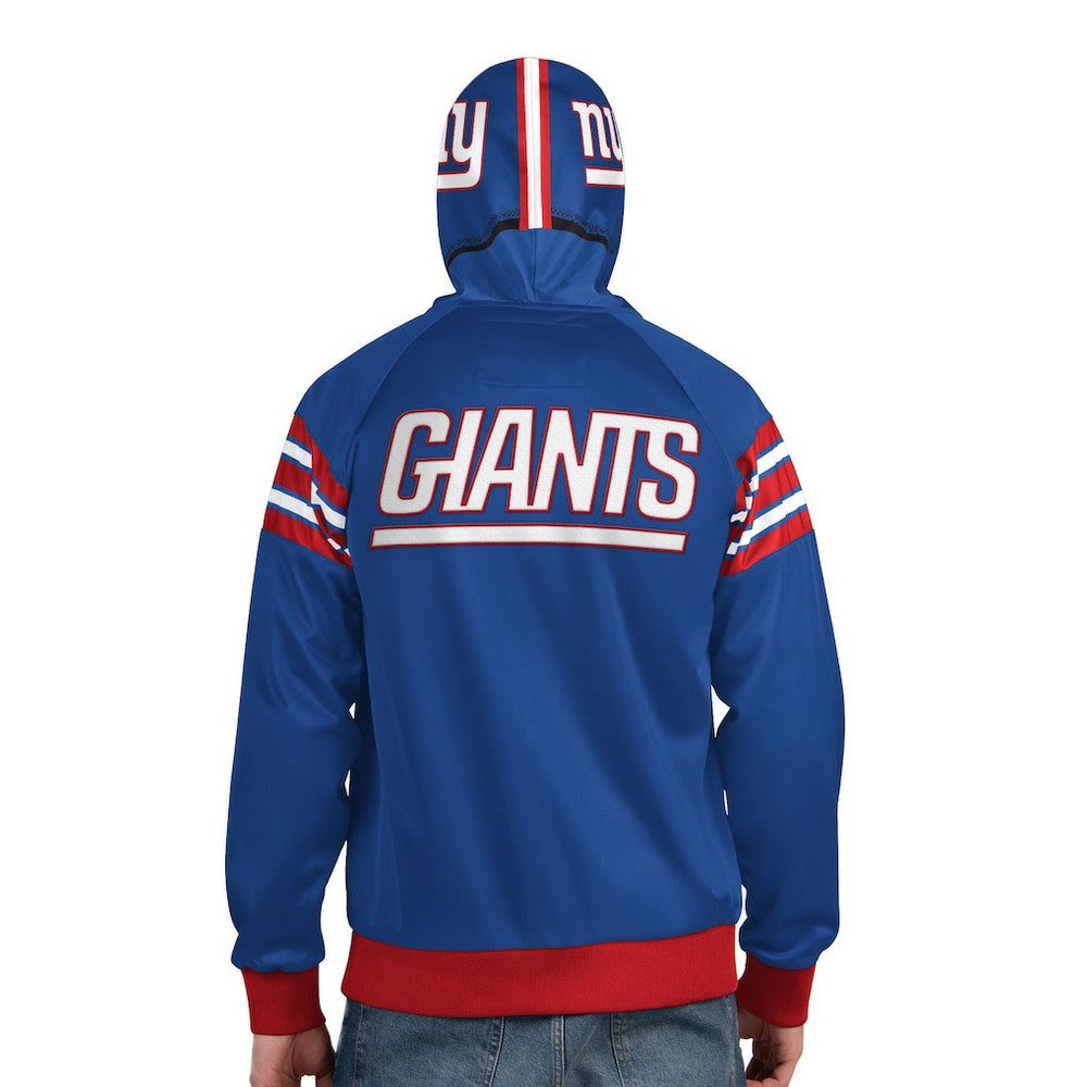 Pro Player Helmet Full-Zip Hooded Track Jacket - New York Giants