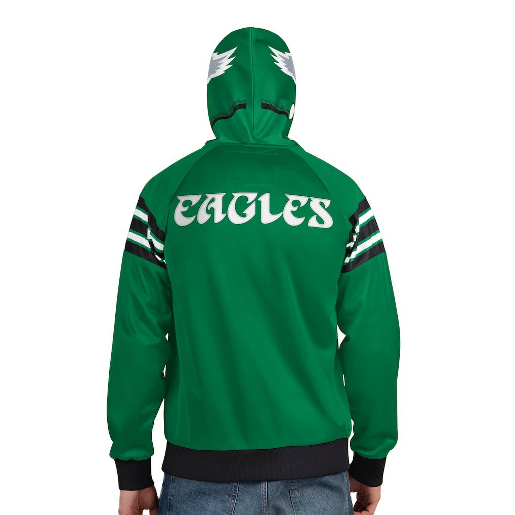 Pro Player Retro Helmet Full-Zip Hooded Track Jacket - Philadelphia Eagles