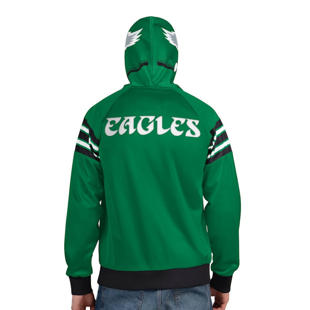 Pro Player Retro Helmet Full-Zip Hooded Track Jacket - Philadelphia Eagles
