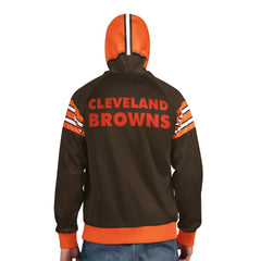 Pro Player Retro Helmet Full-Zip Hooded Track Jacket - Cleveland Browns