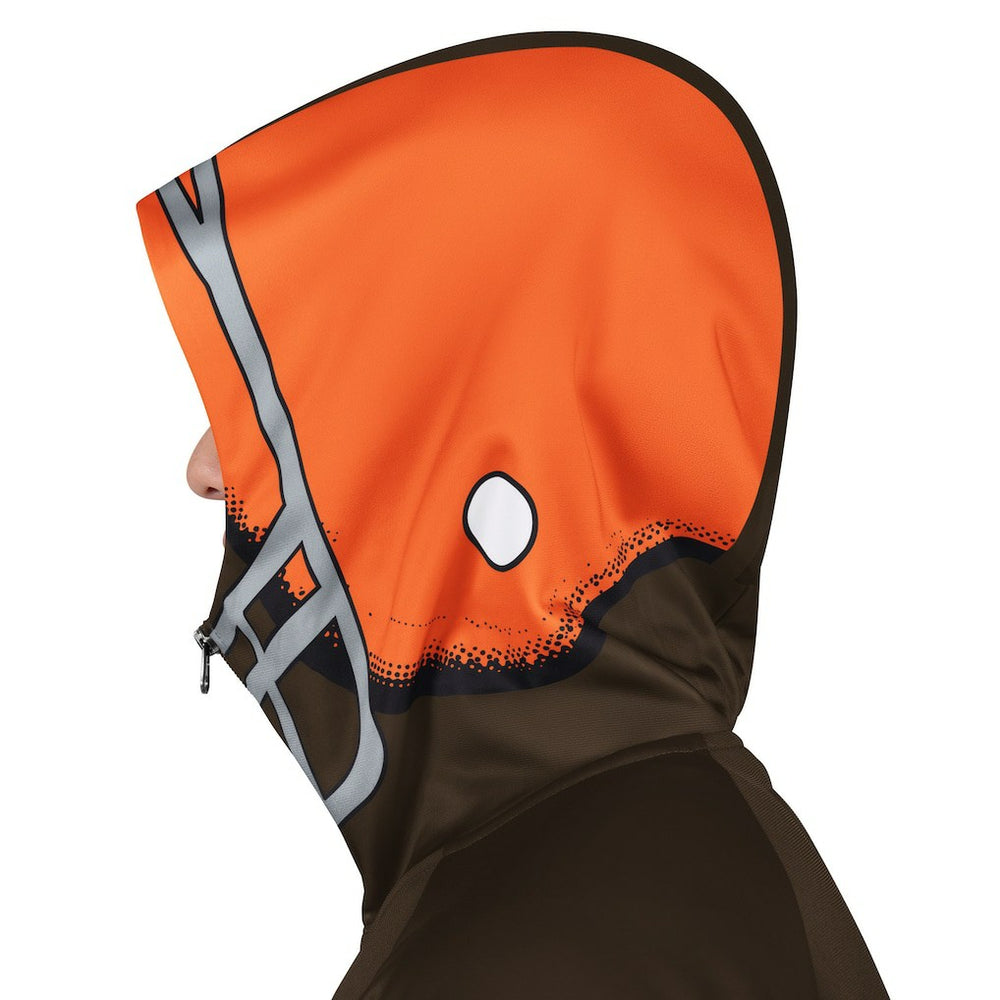 Pro Player Retro Helmet Full-Zip Hooded Track Jacket - Cleveland Browns