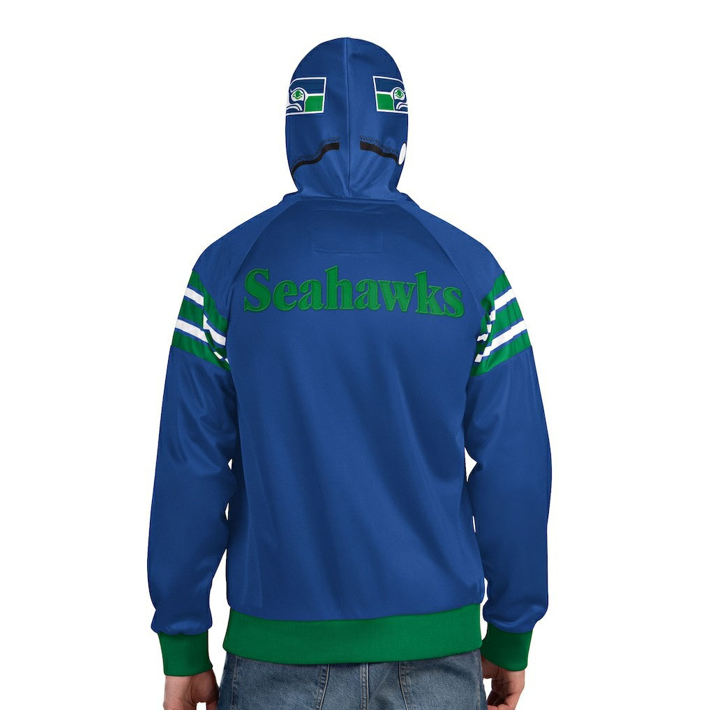 Pro Player Retro Helmet Full-Zip Hooded Track Jacket - Seattle Seahawks