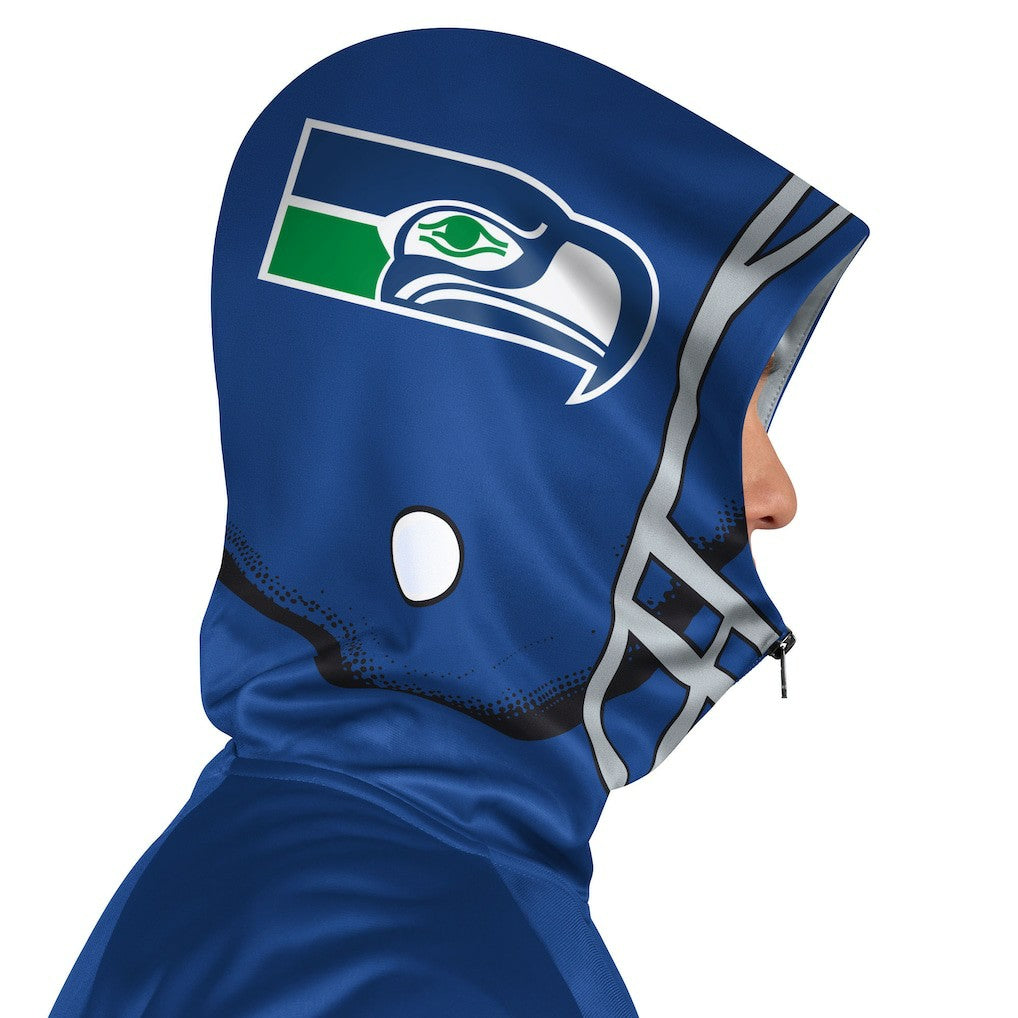 Pro Player Retro Helmet Full-Zip Hooded Track Jacket - Seattle Seahawks